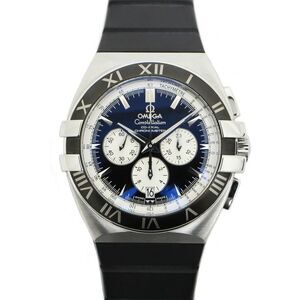 Omega Constellation Double Eagle Chronograph 1819.51.91 Black SS Rubber